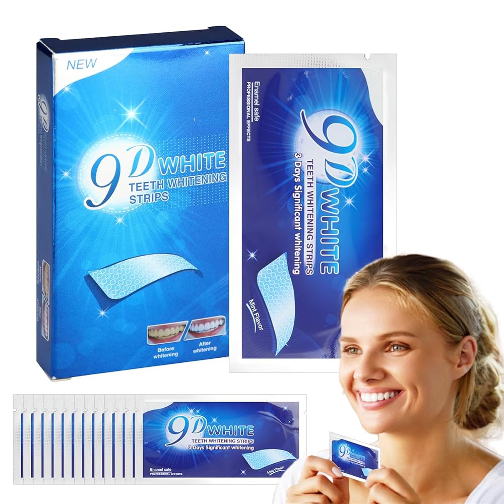 9D white شرائط تبييض الاسنان
